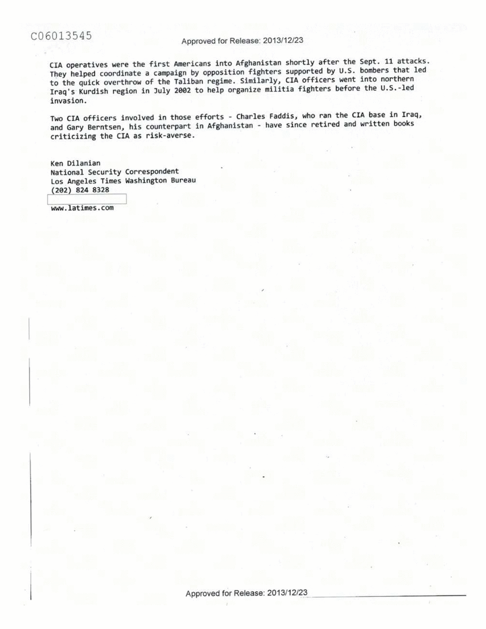 Page 407 from Email Correspondence Between Reporters and CIA Flacks