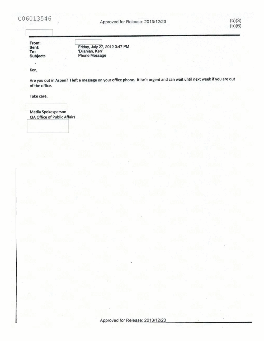 Page 408 from Email Correspondence Between Reporters and CIA Flacks