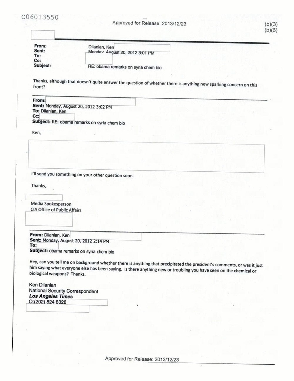 Page 413 from Email Correspondence Between Reporters and CIA Flacks