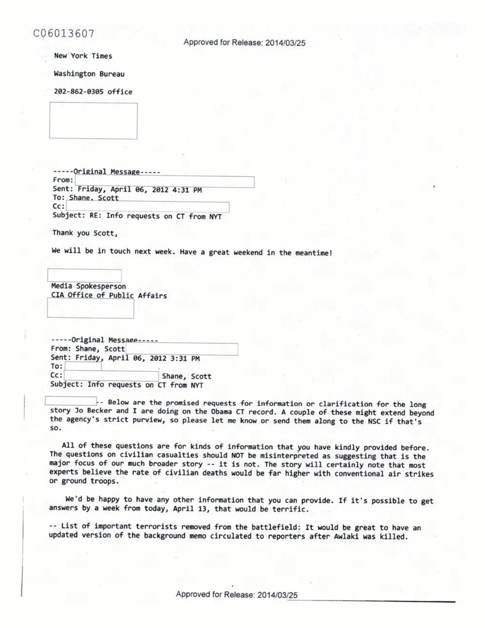 Page 417 from Email Correspondence Between Reporters and CIA Flacks