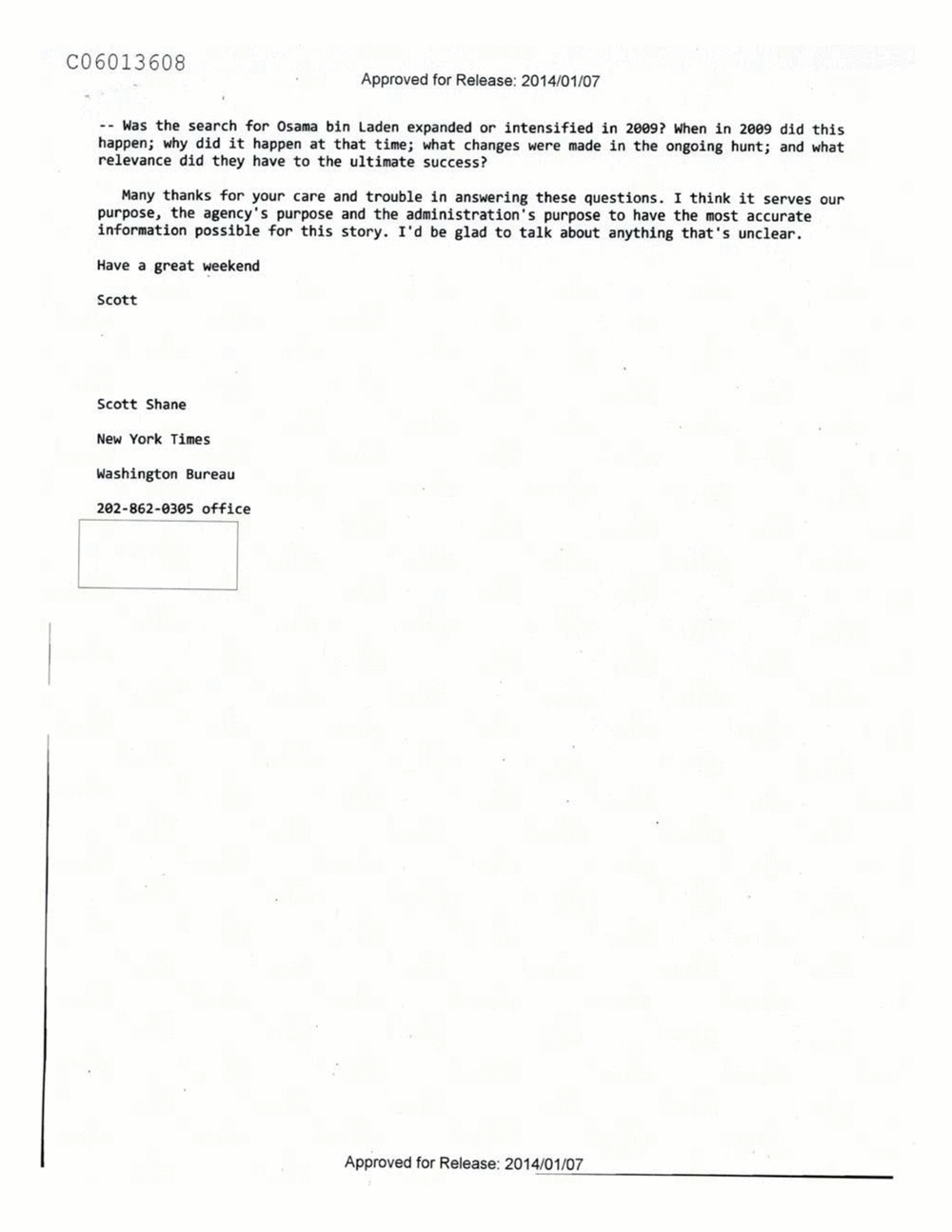 Page 422 from Email Correspondence Between Reporters and CIA Flacks