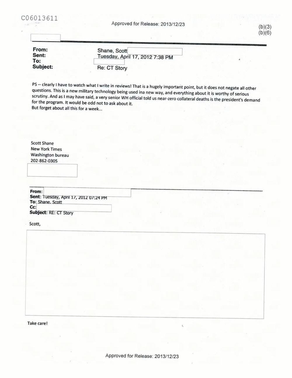 Page 427 from Email Correspondence Between Reporters and CIA Flacks