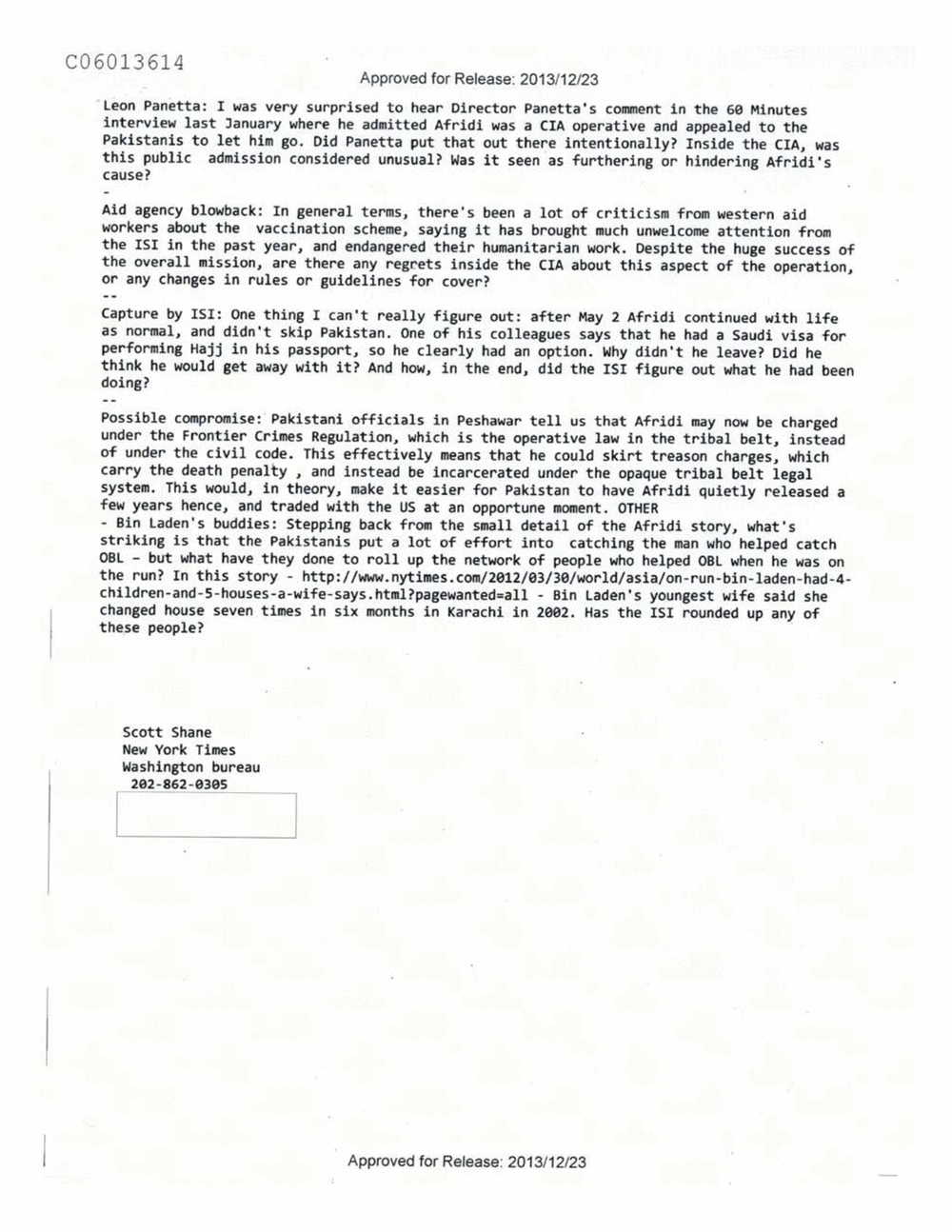 Page 436 from Email Correspondence Between Reporters and CIA Flacks