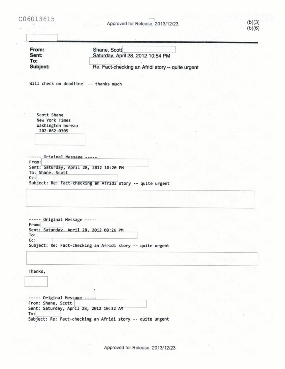 Page 437 from Email Correspondence Between Reporters and CIA Flacks