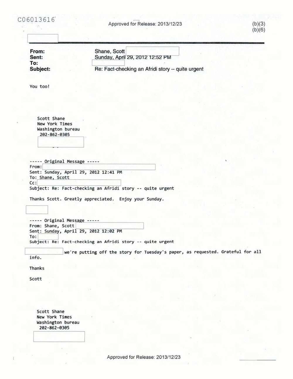 Page 441 from Email Correspondence Between Reporters and CIA Flacks