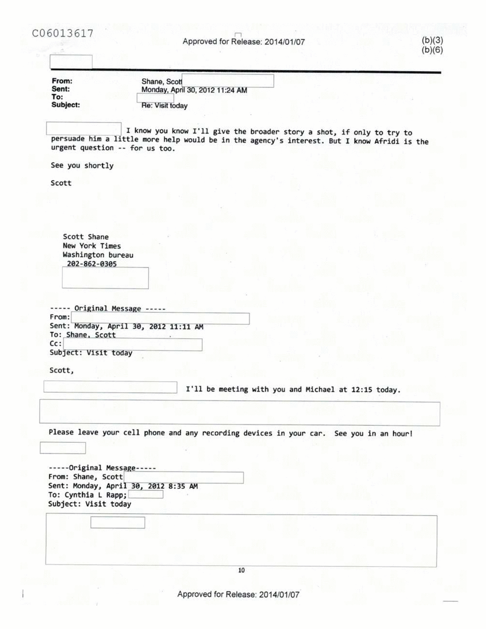 Page 446 from Email Correspondence Between Reporters and CIA Flacks