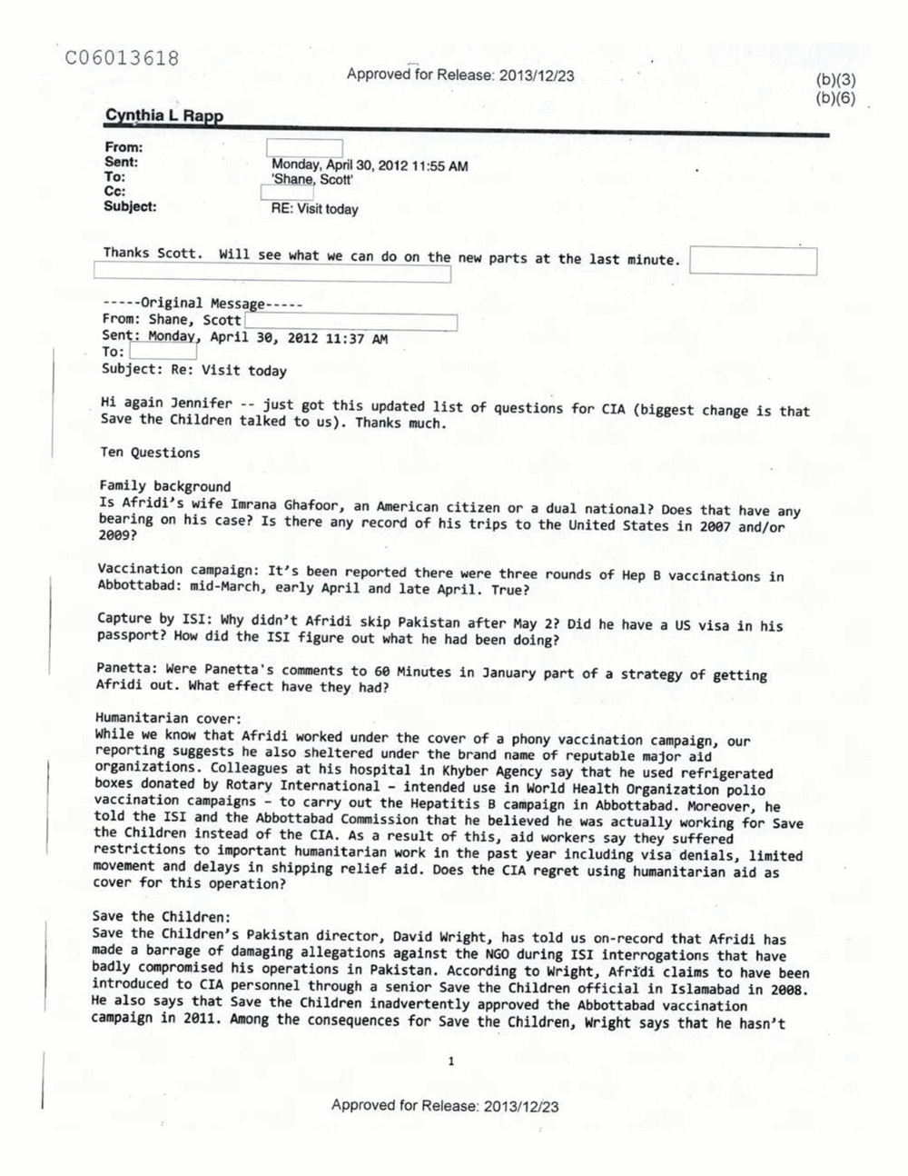 Page 448 from Email Correspondence Between Reporters and CIA Flacks