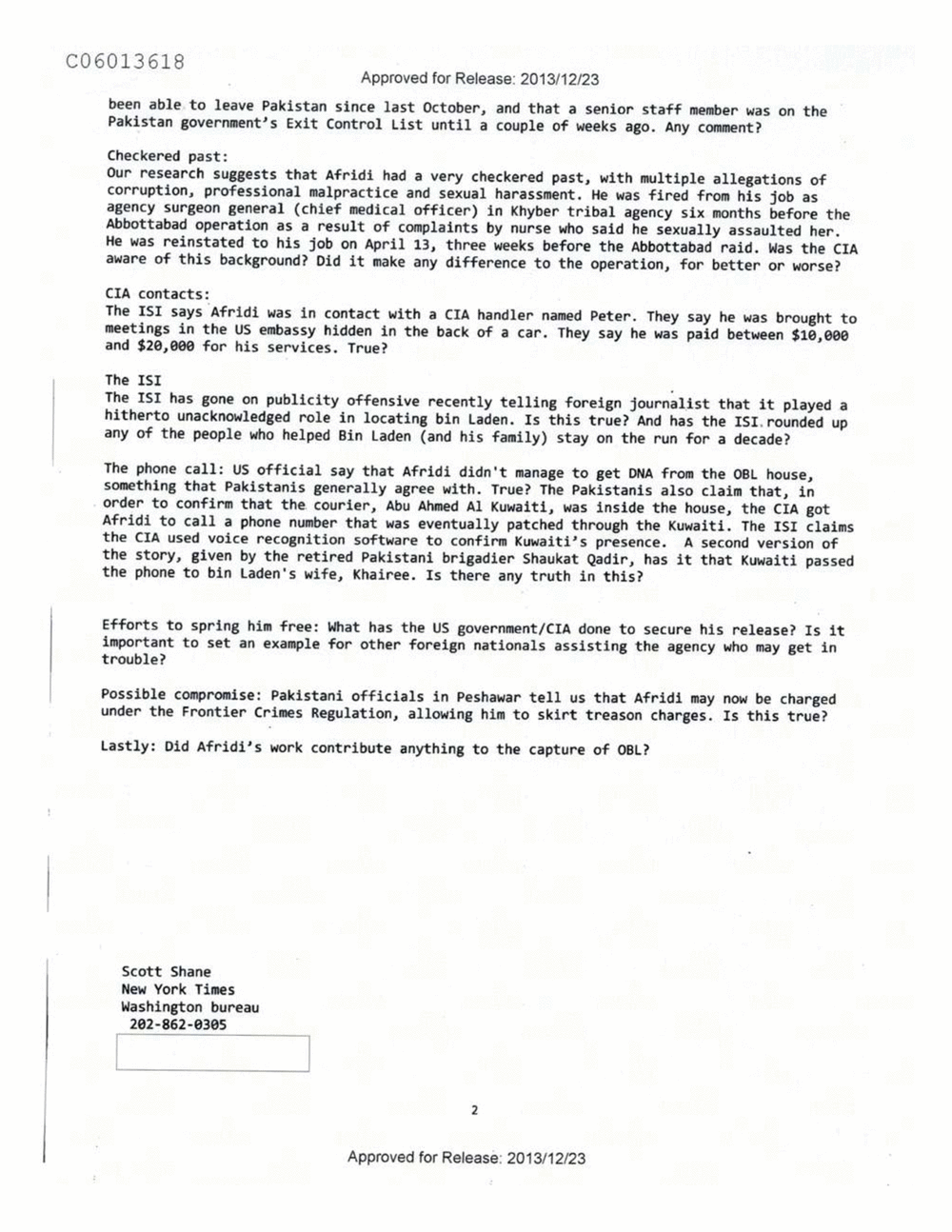 Page 449 from Email Correspondence Between Reporters and CIA Flacks