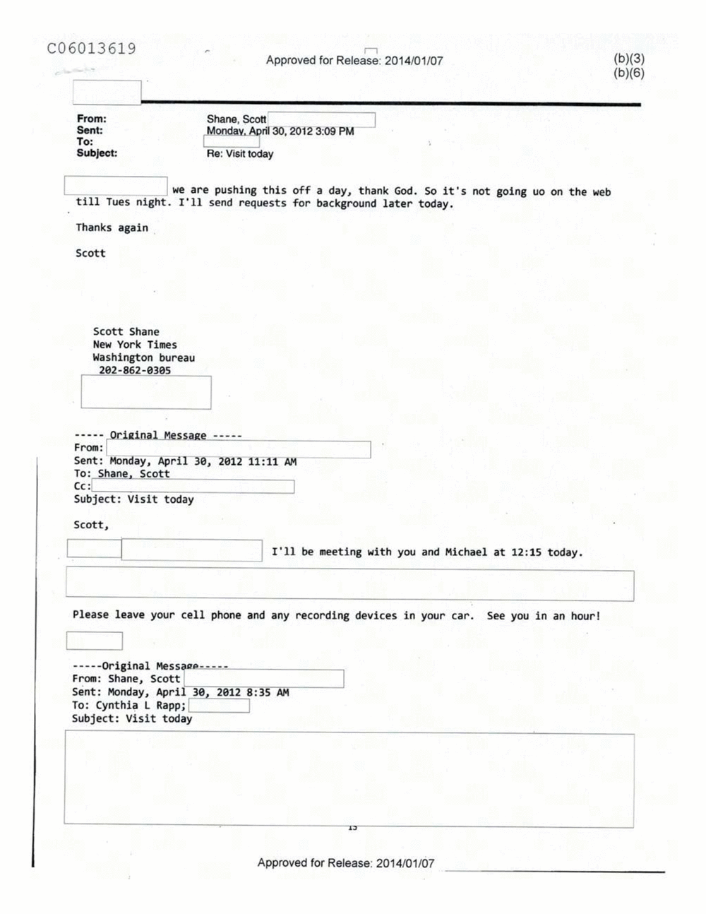 Page 451 from Email Correspondence Between Reporters and CIA Flacks