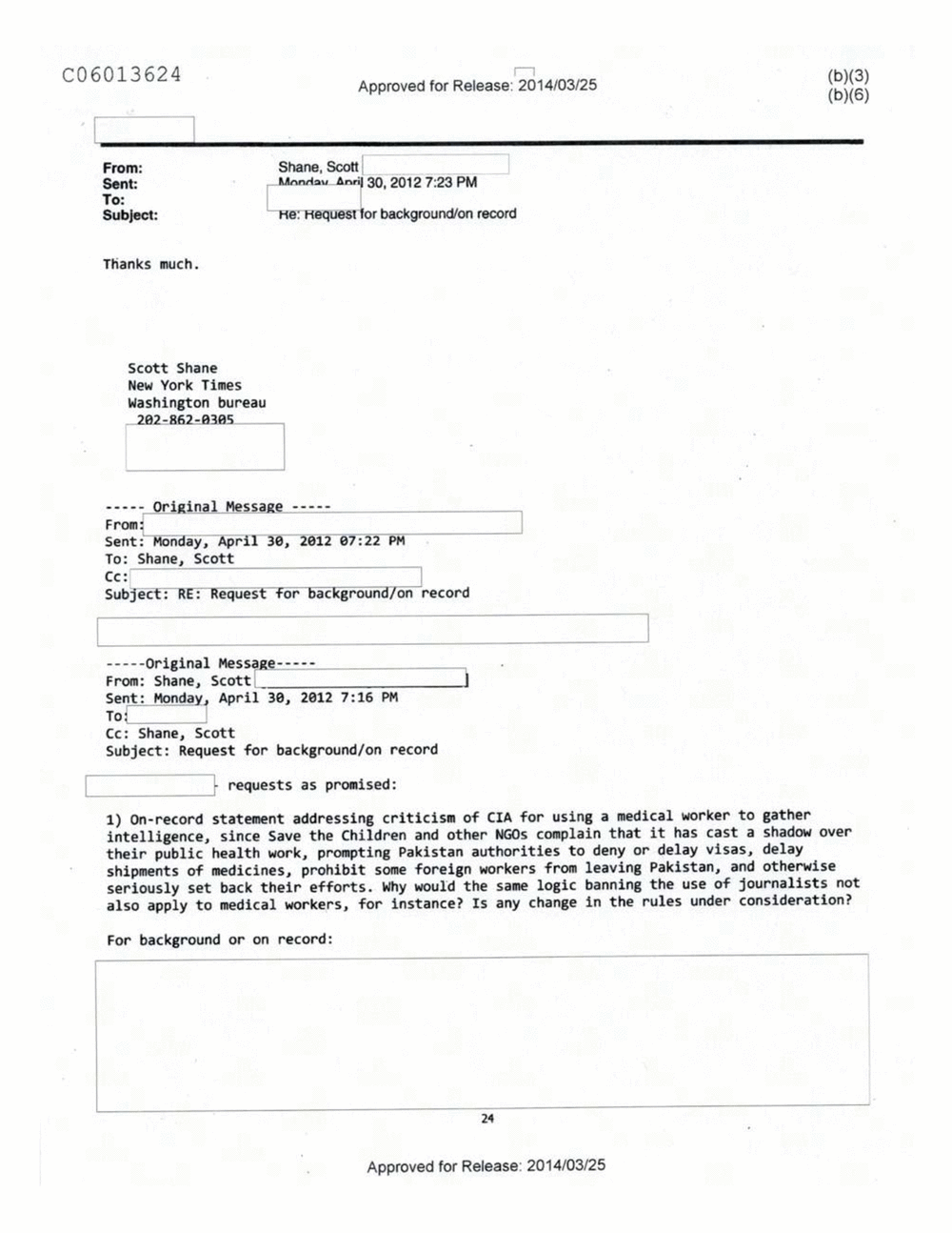 Page 458 from Email Correspondence Between Reporters and CIA Flacks
