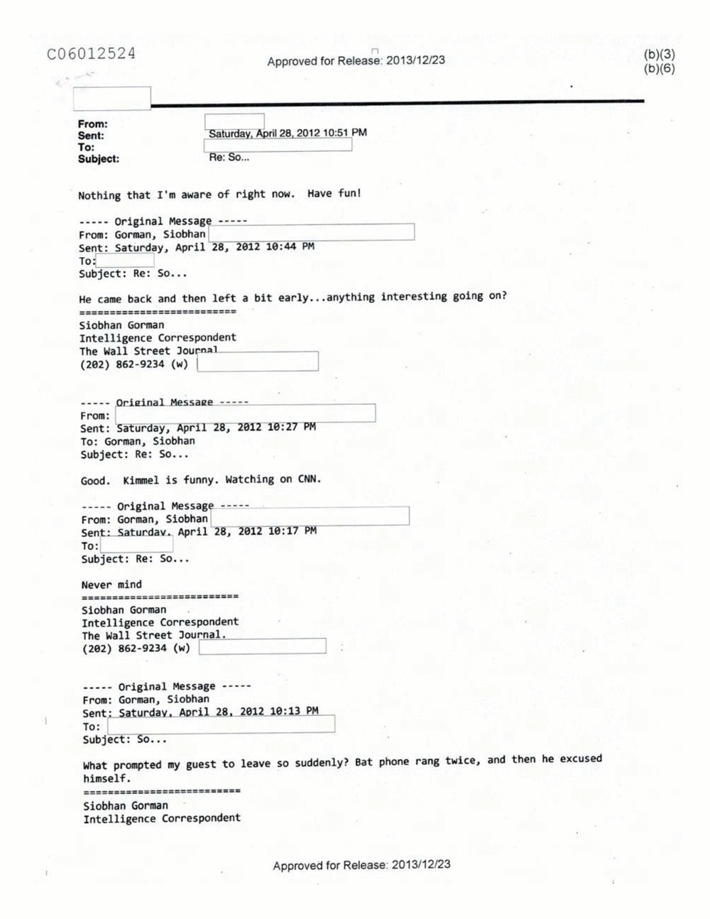 Page 46 from Email Correspondence Between Reporters and CIA Flacks