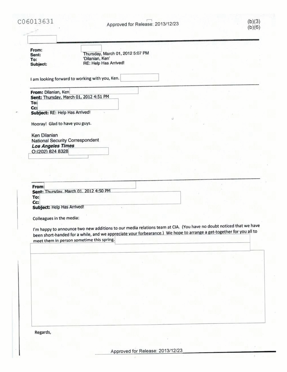 Page 467 from Email Correspondence Between Reporters and CIA Flacks