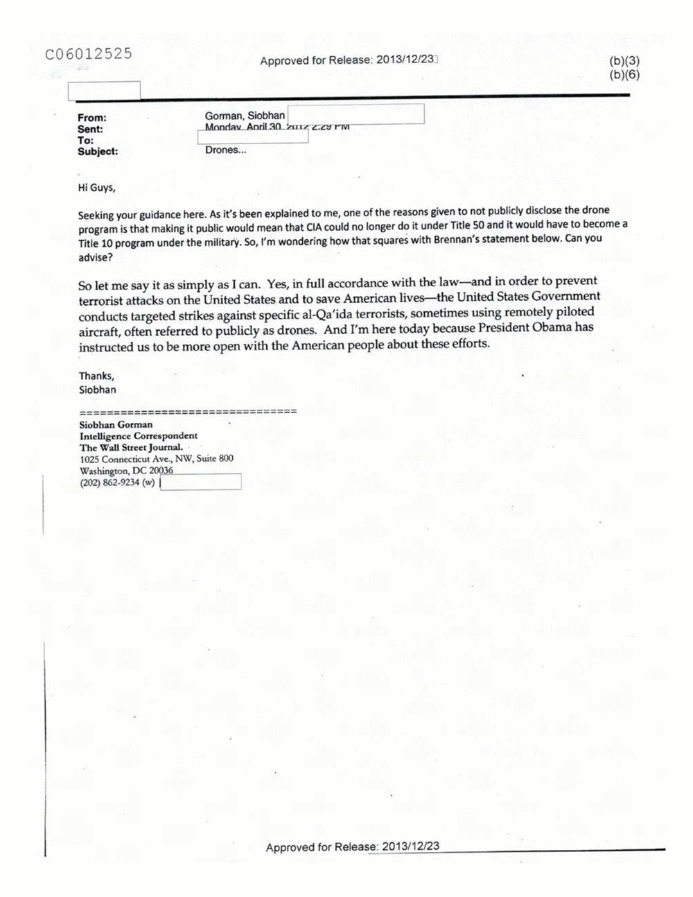 Page 49 from Email Correspondence Between Reporters and CIA Flacks