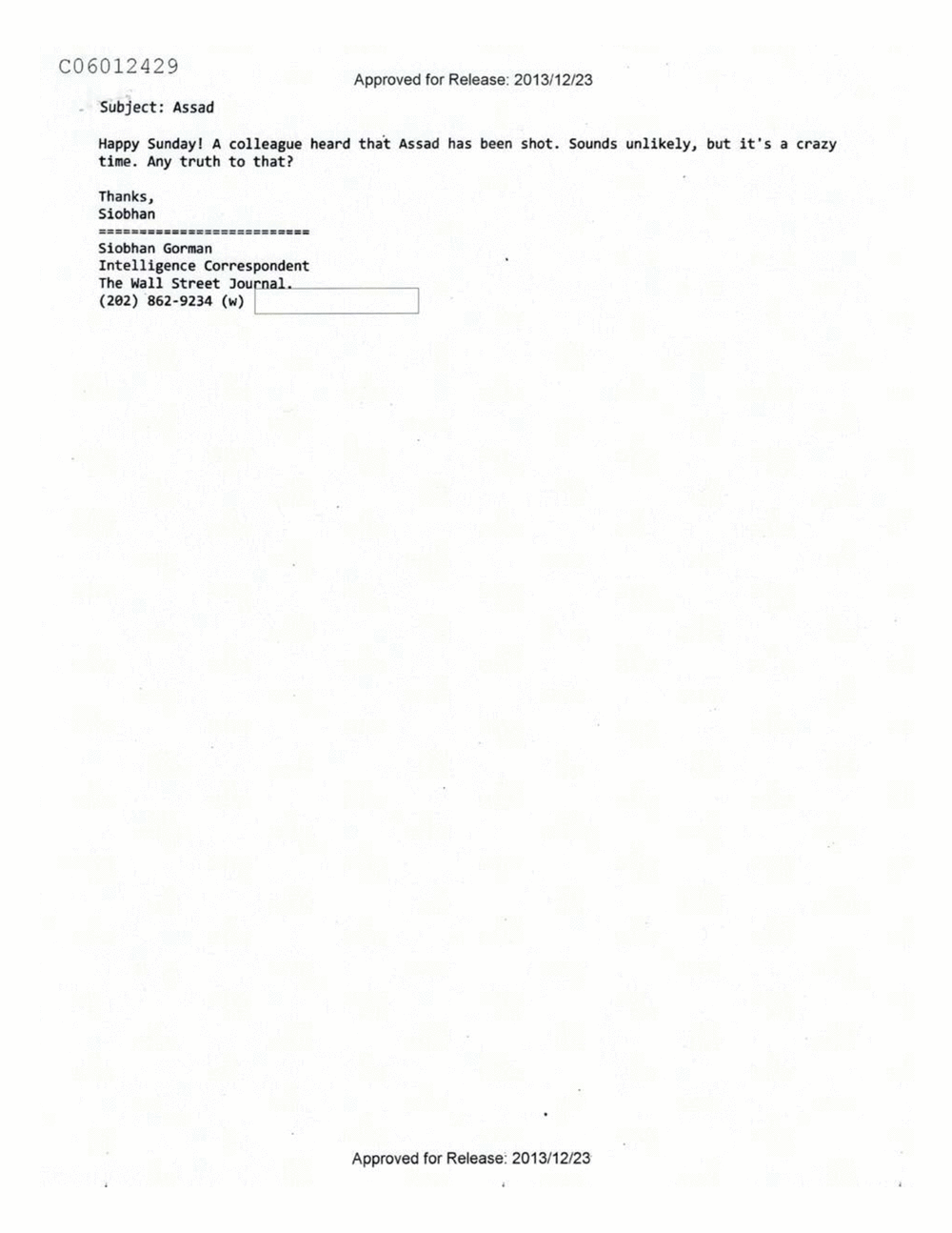 Page 5 from Email Correspondence Between Reporters and CIA Flacks