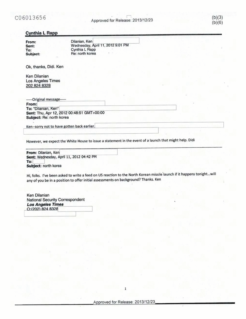 Page 506 from Email Correspondence Between Reporters and CIA Flacks