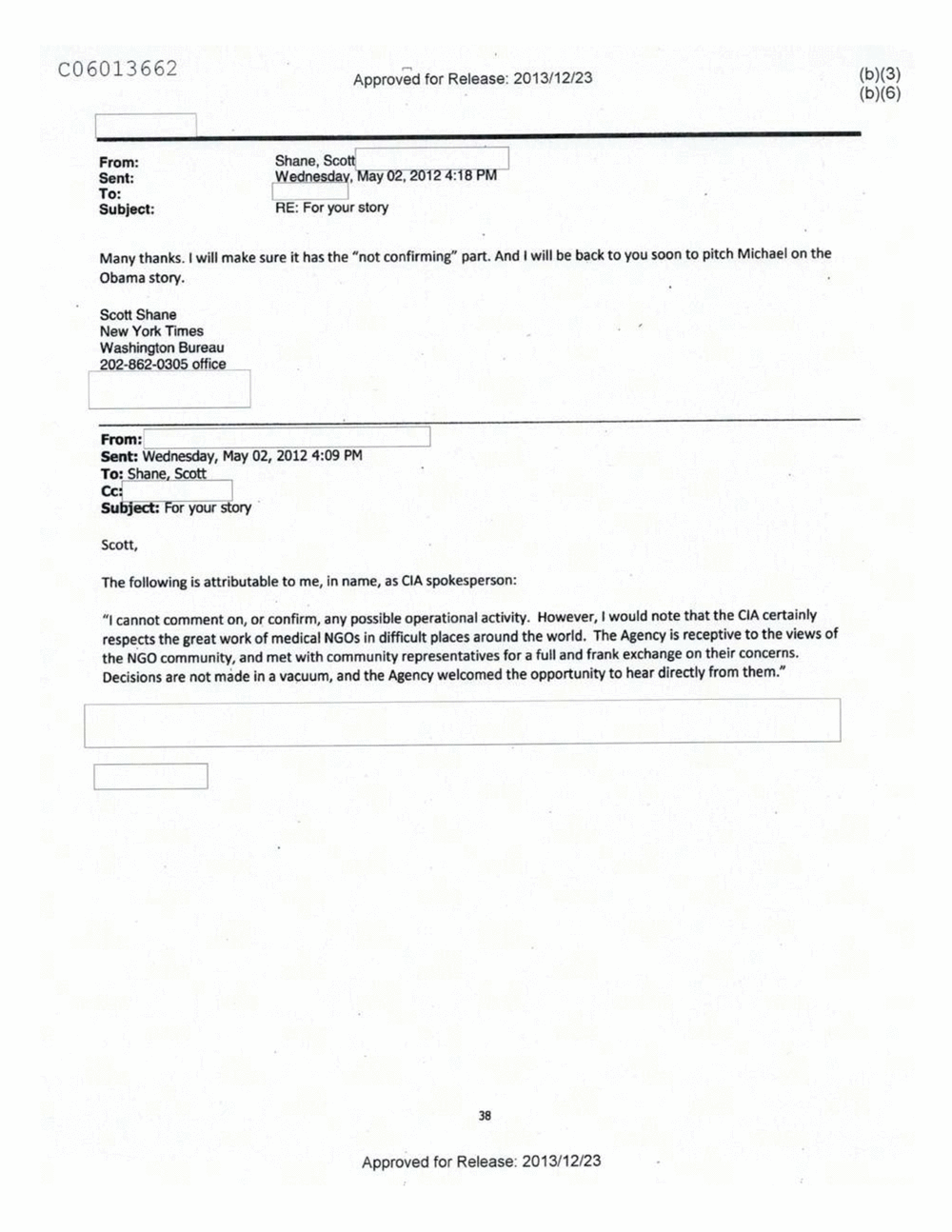 Page 507 from Email Correspondence Between Reporters and CIA Flacks