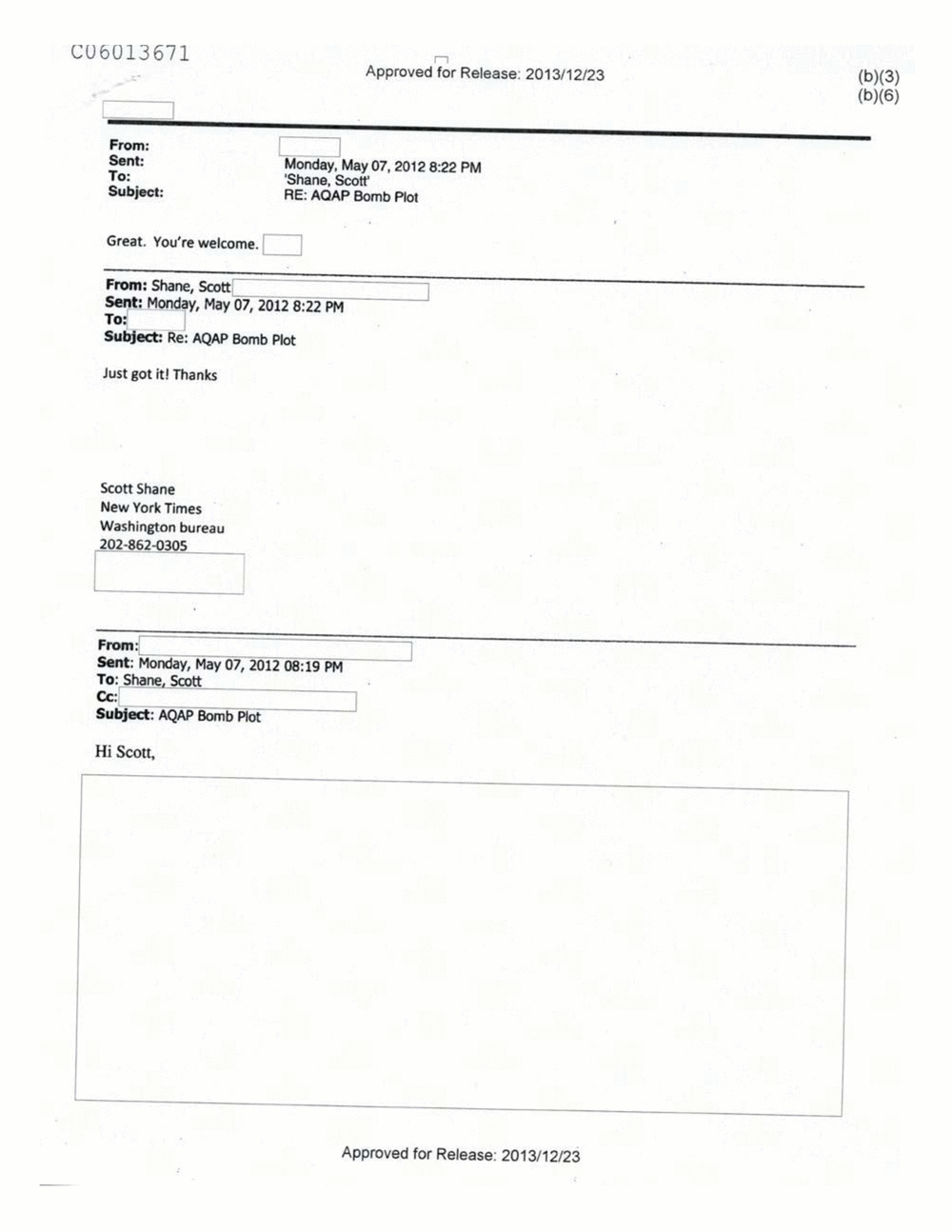 Page 521 from Email Correspondence Between Reporters and CIA Flacks
