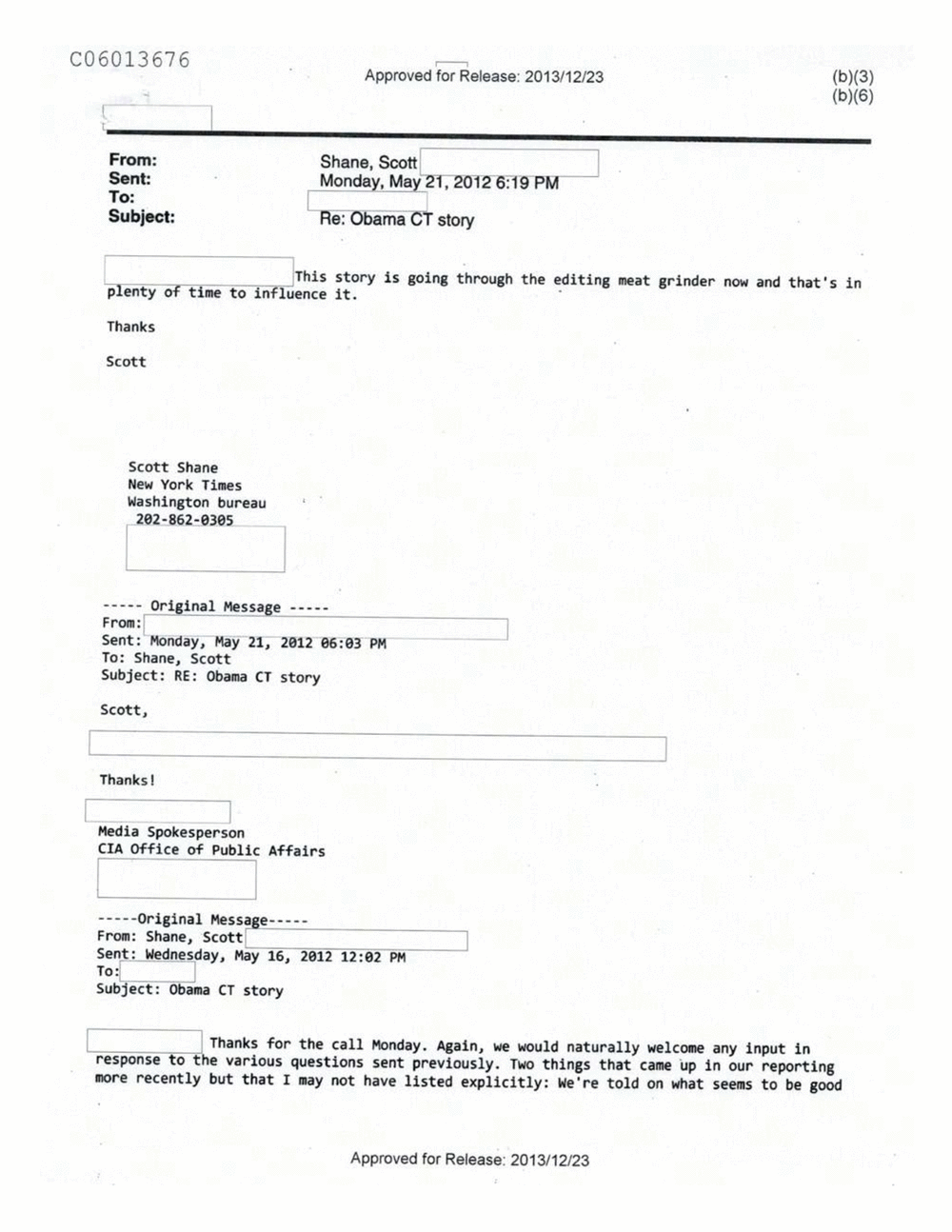 Page 530 from Email Correspondence Between Reporters and CIA Flacks