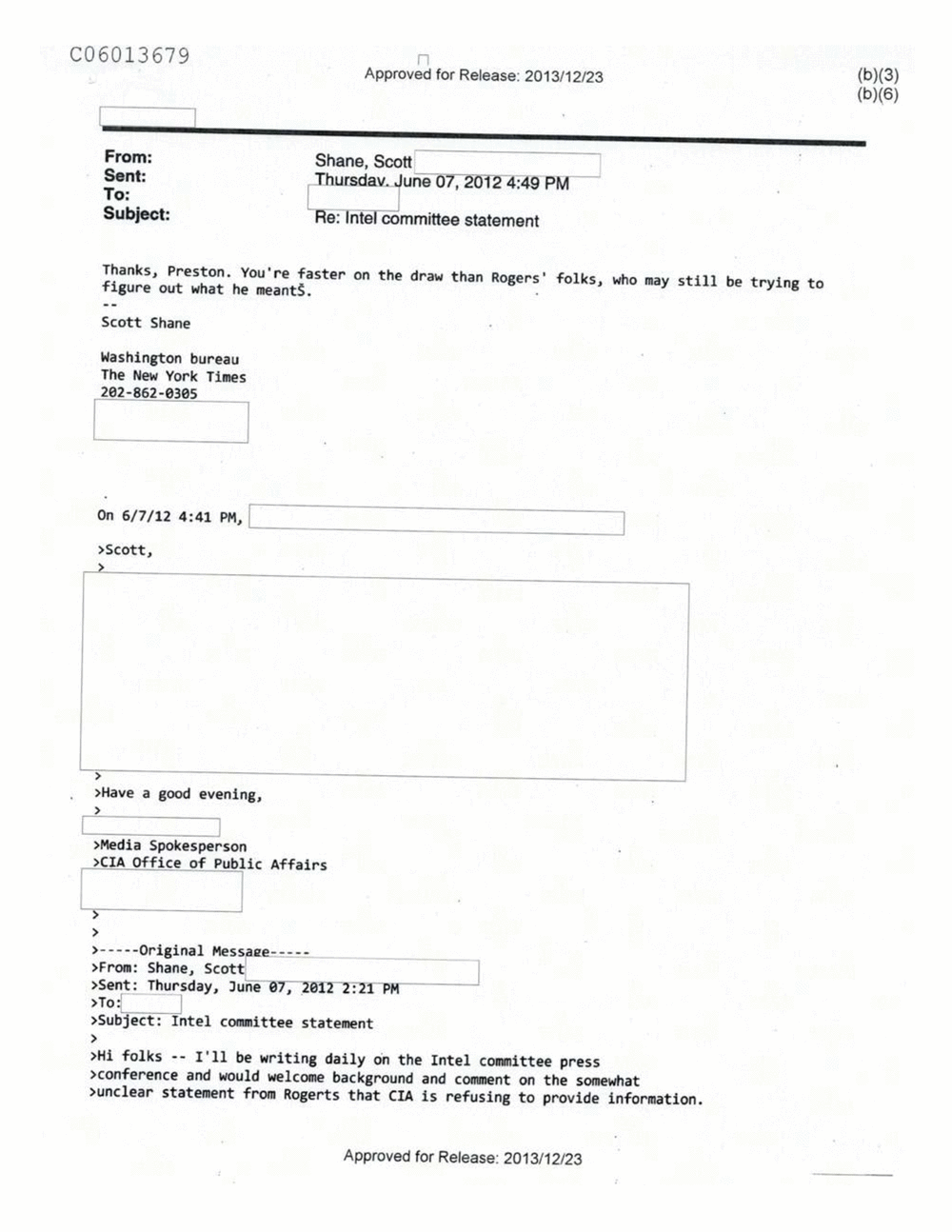 Page 535 from Email Correspondence Between Reporters and CIA Flacks