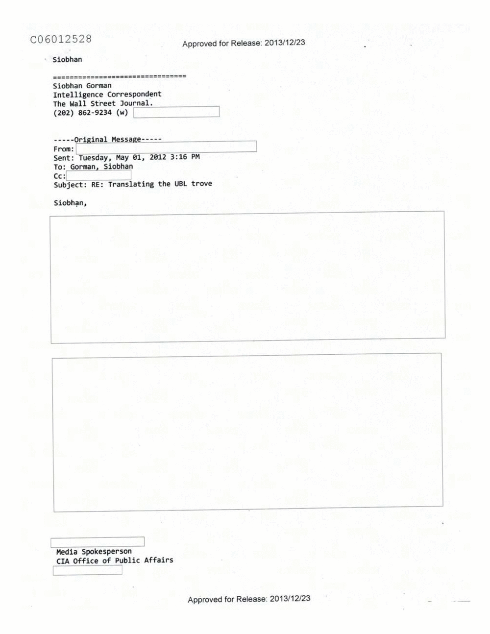Page 54 from Email Correspondence Between Reporters and CIA Flacks