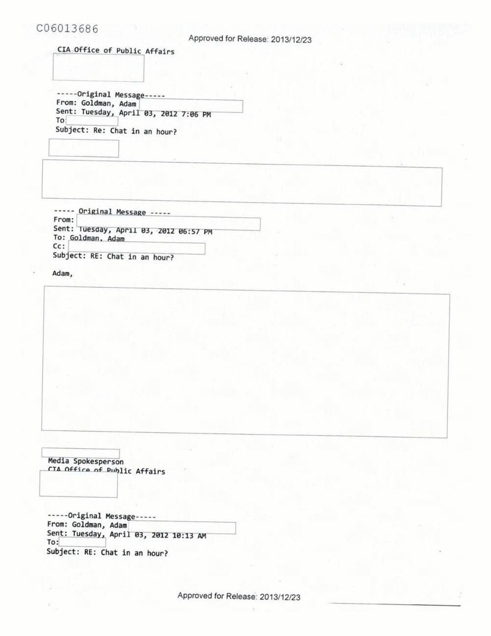 Page 542 from Email Correspondence Between Reporters and CIA Flacks