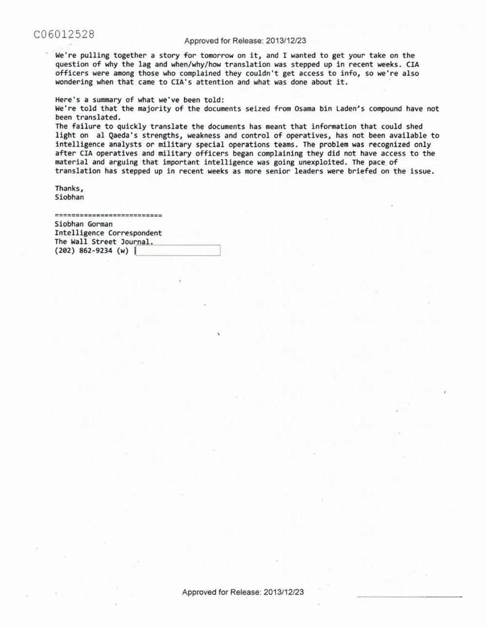 Page 56 from Email Correspondence Between Reporters and CIA Flacks