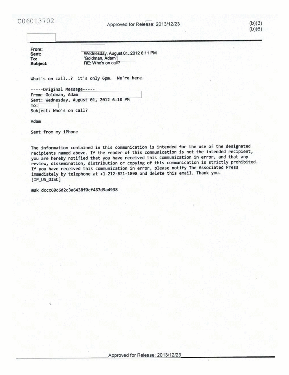 Page 562 from Email Correspondence Between Reporters and CIA Flacks
