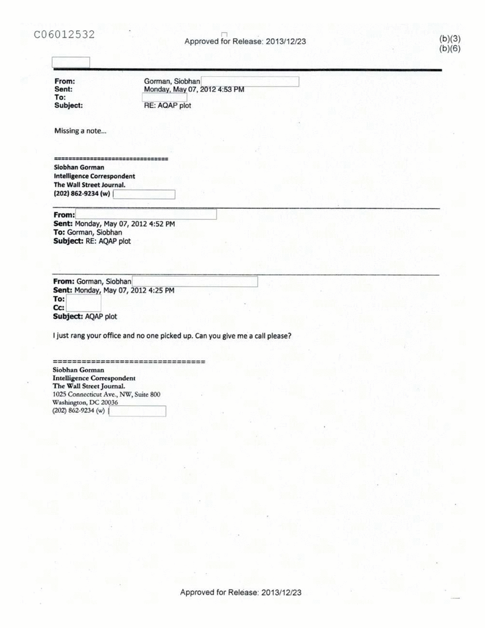 Page 62 from Email Correspondence Between Reporters and CIA Flacks