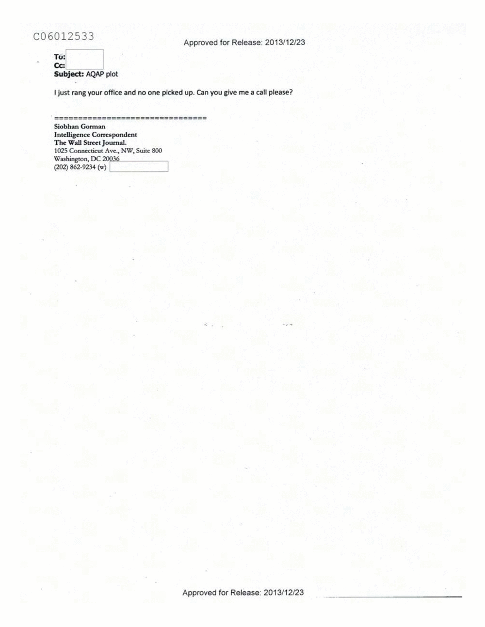 Page 66 from Email Correspondence Between Reporters and CIA Flacks