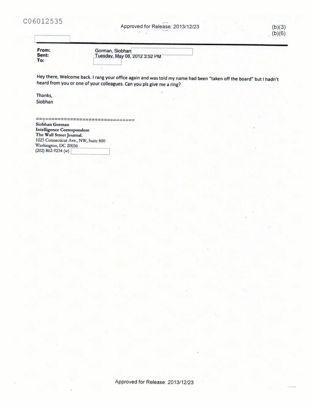 Page 68 from Email Correspondence Between Reporters and CIA Flacks