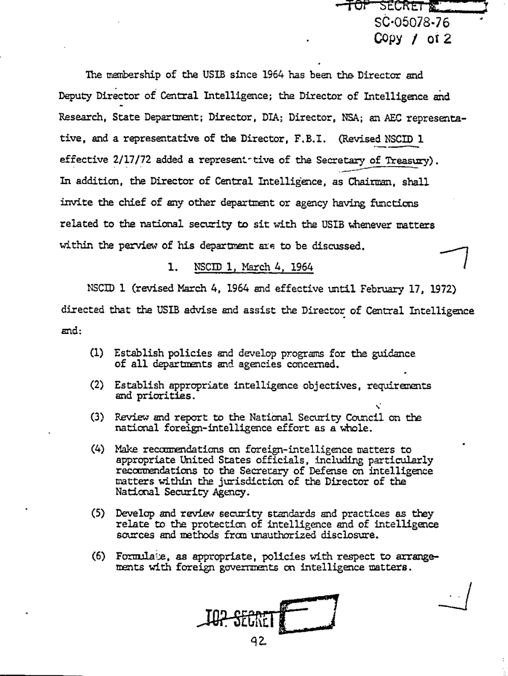 Page 100 from Report on Inquiry Into CIA Related Electronic Surveillance Activities