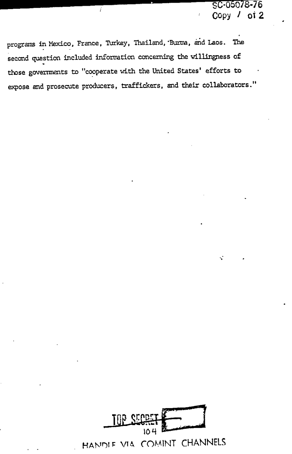 Page 112 from Report on Inquiry Into CIA Related Electronic Surveillance Activities