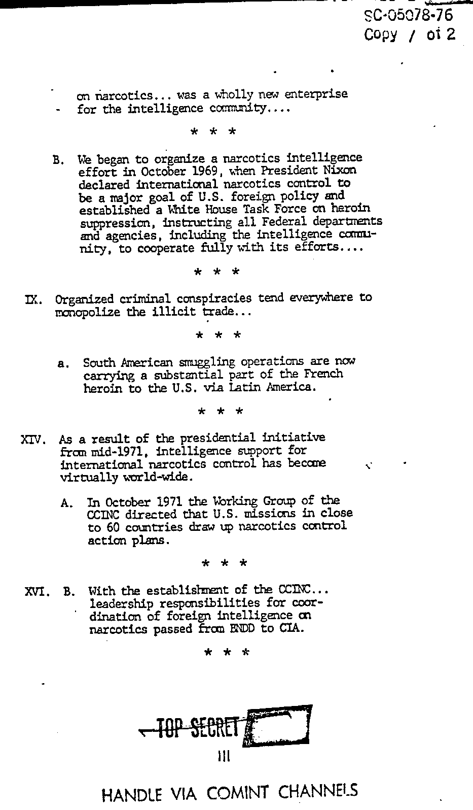 Page 119 from Report on Inquiry Into CIA Related Electronic Surveillance Activities