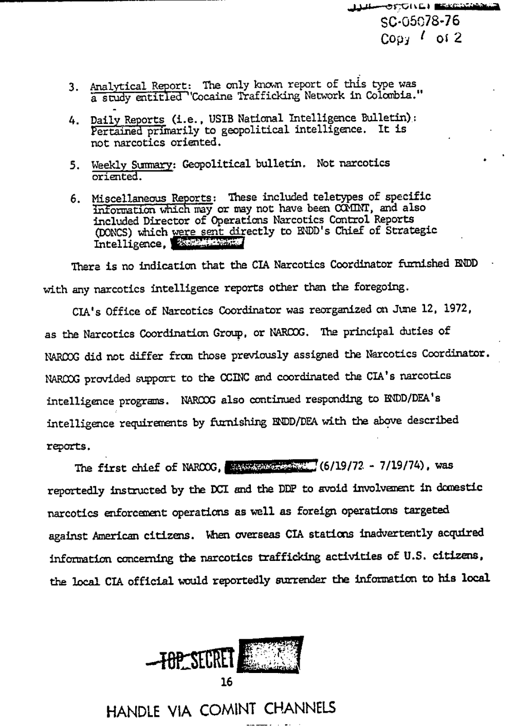 Page 24 from Report on Inquiry Into CIA Related Electronic Surveillance Activities