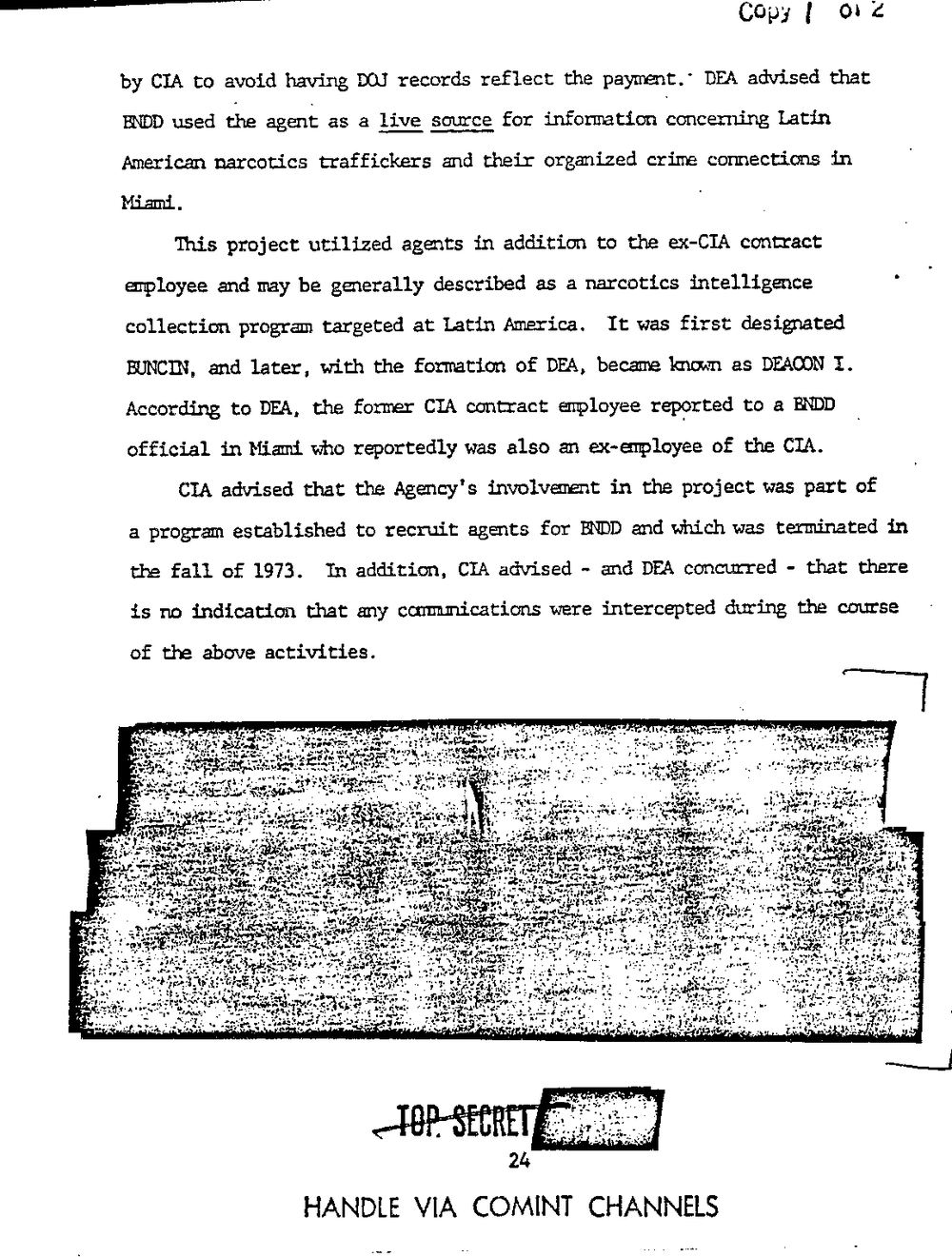 Page 32 from Report on Inquiry Into CIA Related Electronic Surveillance Activities