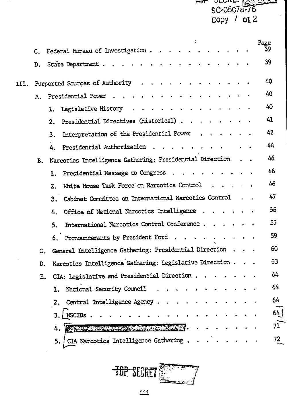 Page 4 from Report on Inquiry Into CIA Related Electronic Surveillance Activities