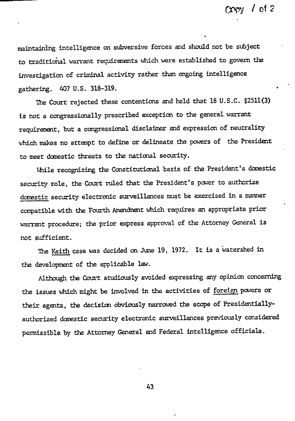 Page 51 from Report on Inquiry Into CIA Related Electronic Surveillance Activities