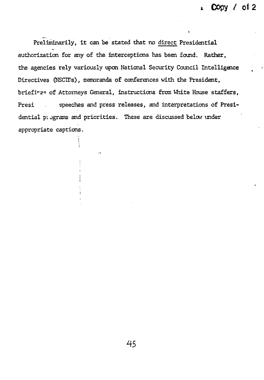Page 53 from Report on Inquiry Into CIA Related Electronic Surveillance Activities