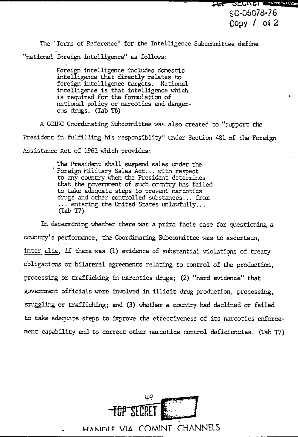 Page 57 from Report on Inquiry Into CIA Related Electronic Surveillance Activities
