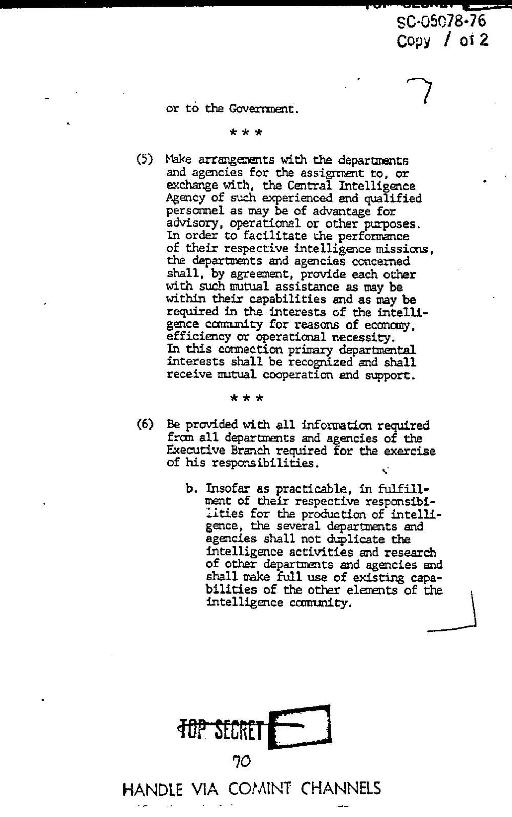 Page 78 from Report on Inquiry Into CIA Related Electronic Surveillance Activities