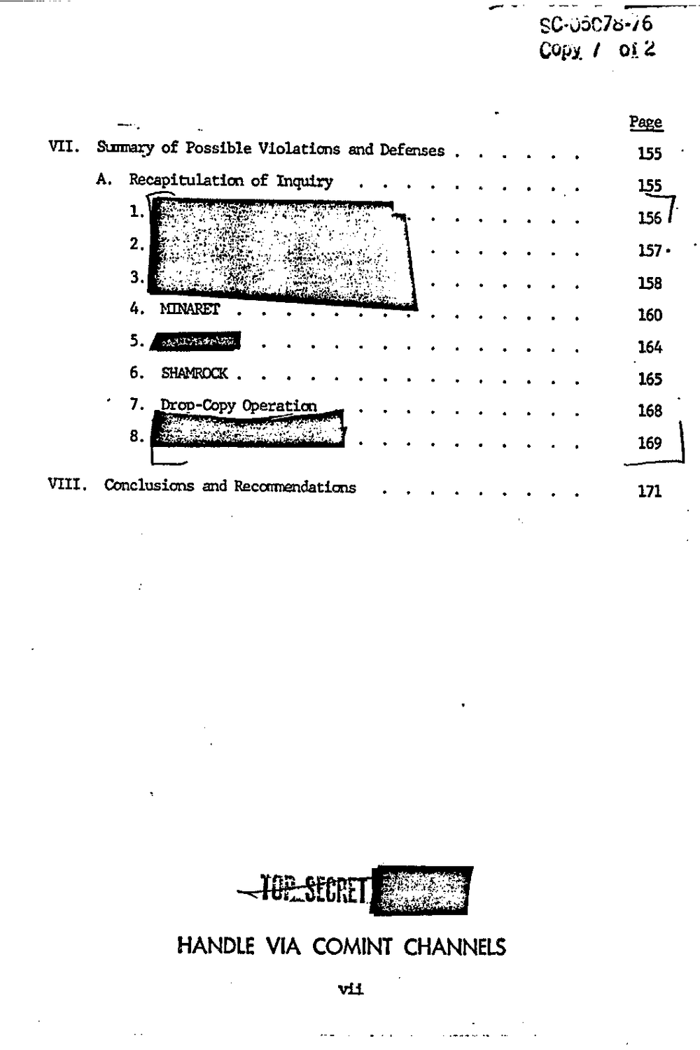 Page 8 from Report on Inquiry Into CIA Related Electronic Surveillance Activities