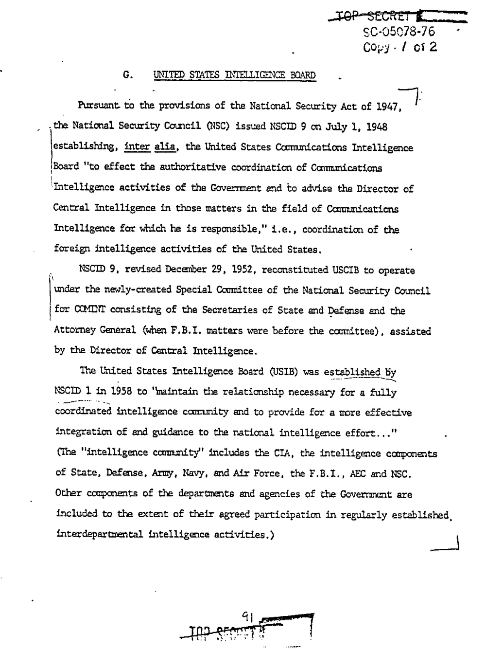 Page 99 from Report on Inquiry Into CIA Related Electronic Surveillance Activities