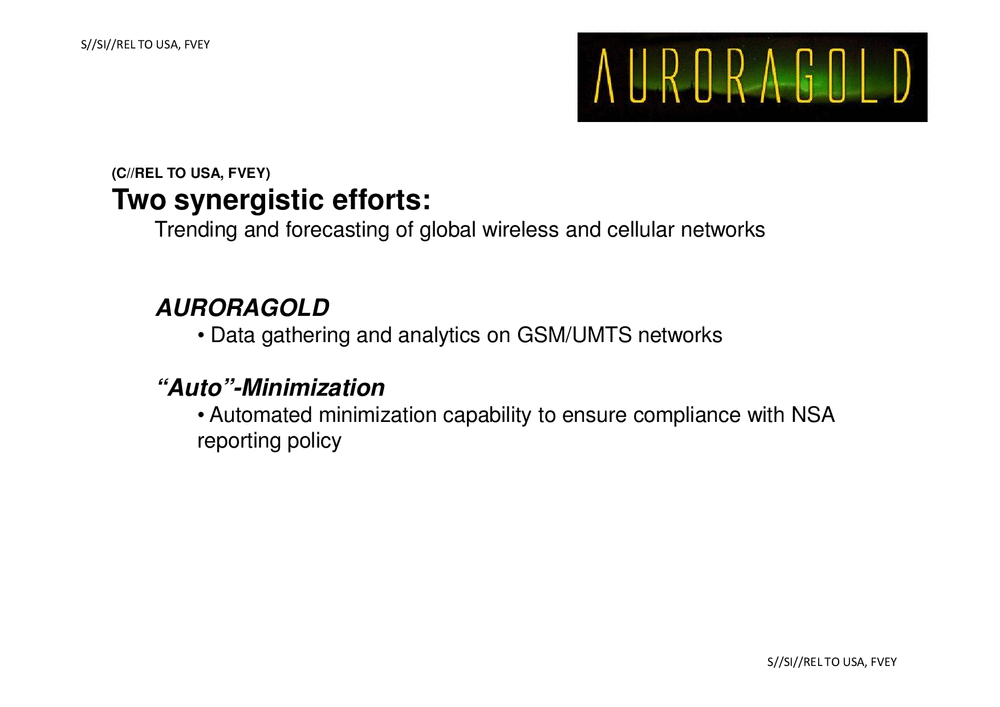 Page 2 from AURORAGOLD – Target Technology Trends Center support to WPMO (2011)
