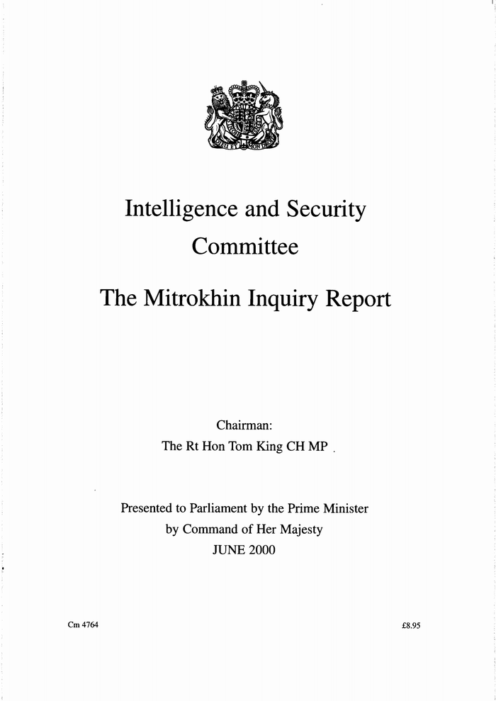 Page 1 of Mitrokhin Inquiry