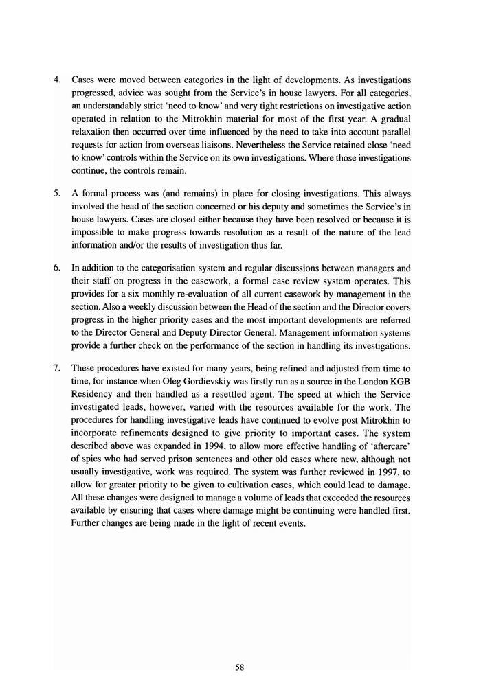 Page 58 of Mitrokhin Inquiry