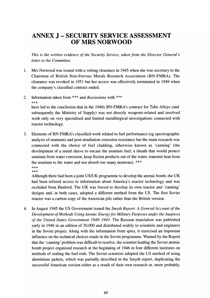 Page 60 of Mitrokhin Inquiry