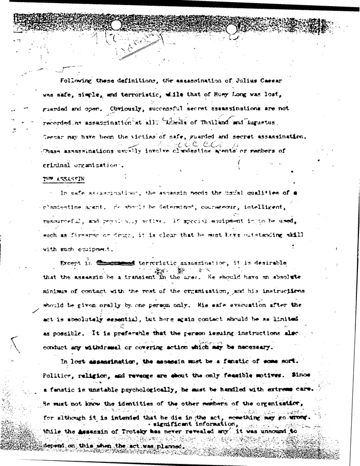 Page 3 of A Study of Assassination - CIA Document