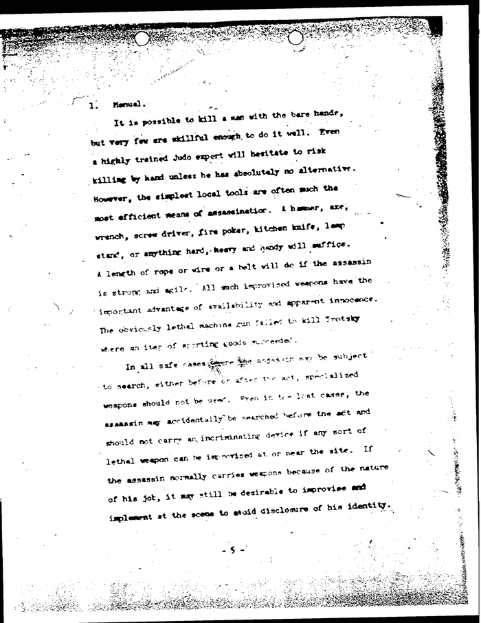 Page 5 of A Study of Assassination - CIA Document