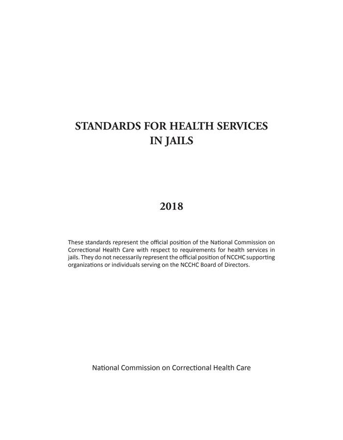 NCCHC Standards - DocumentCloud