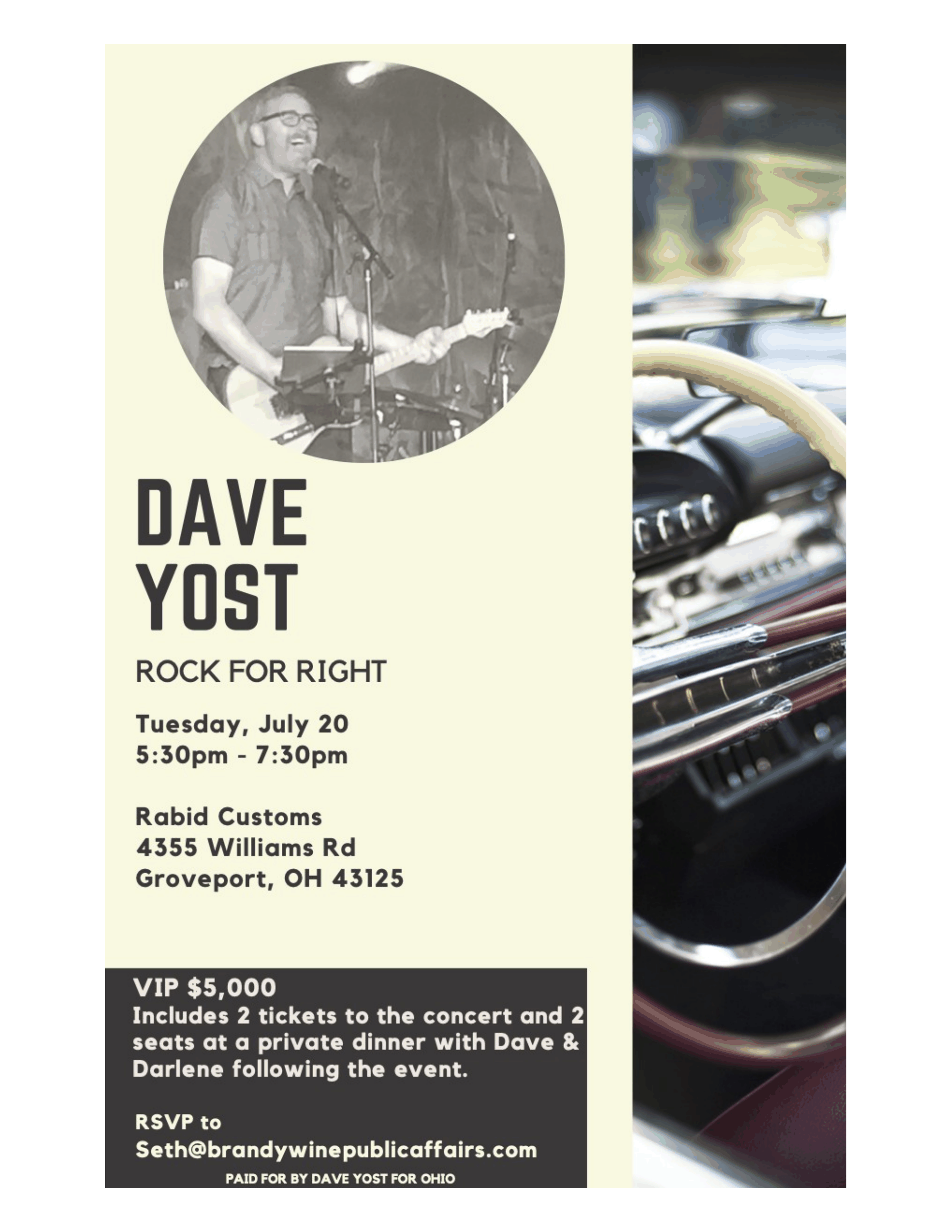 Page 1 of Ohio AG Dave Yost Fundraiser, July 20, 2021